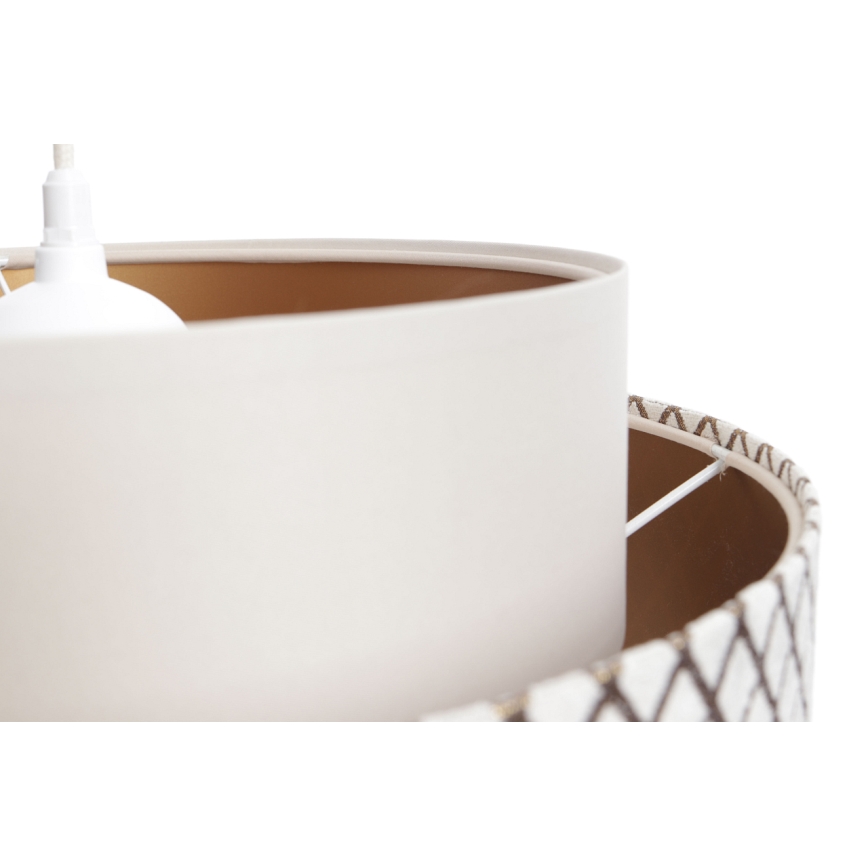 Luster na sajli DOBLO 1xE27/60W/230V bijela/bakrena