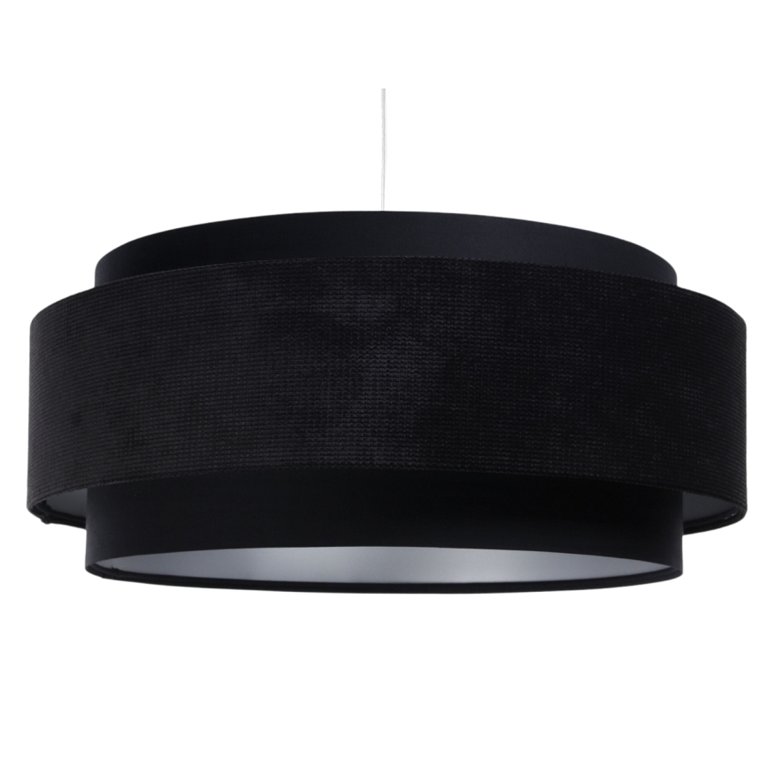 Luster na sajli DOBLO 1xE27/60W/230V pr. 60 cm crna/srebrna