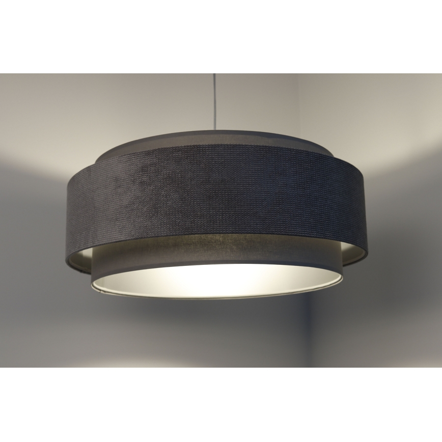 Luster na sajli DOBLO 1xE27/60W/230V pr. 60 cm siva/srebrna