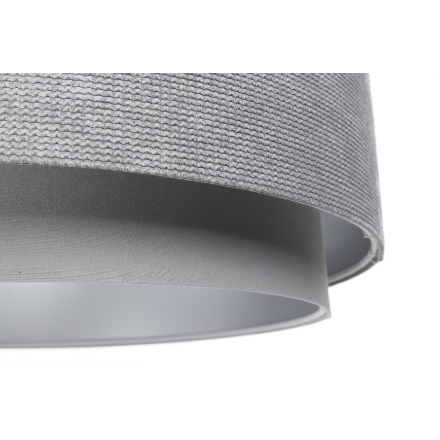 Luster na sajli DOBLO 1xE27/60W/230V pr. 60 cm siva/srebrna