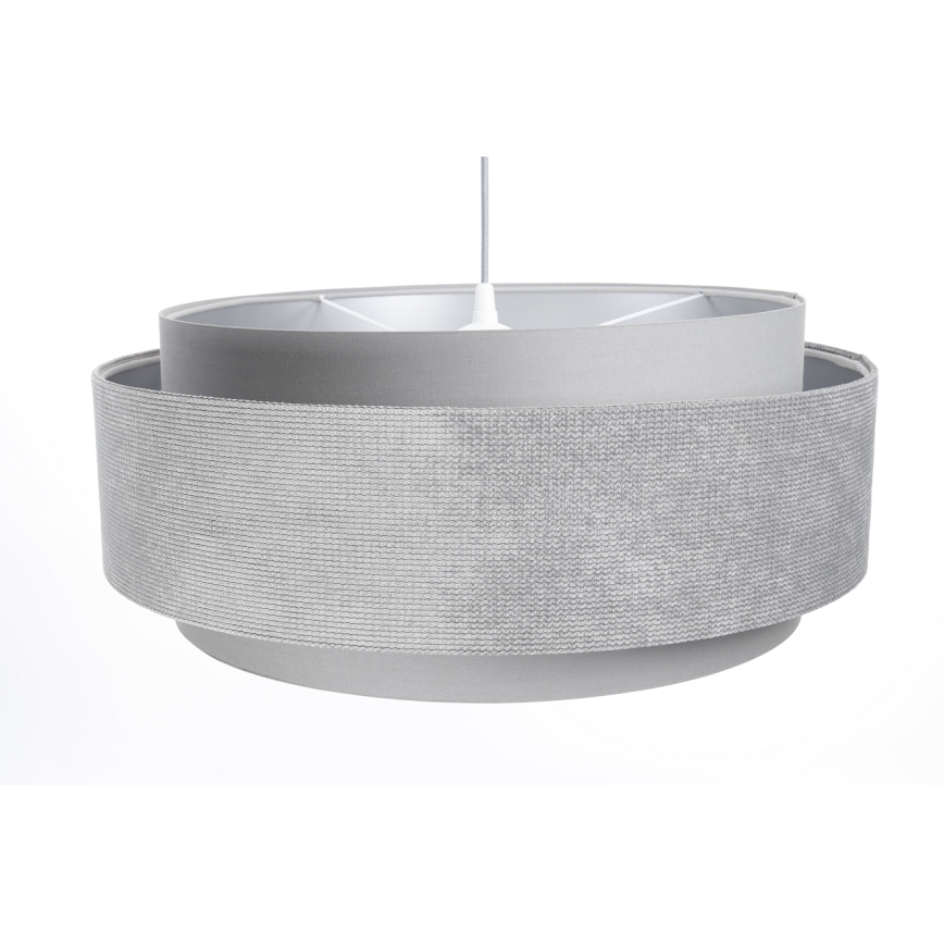 Luster na sajli DOBLO 1xE27/60W/230V pr. 60 cm siva/srebrna