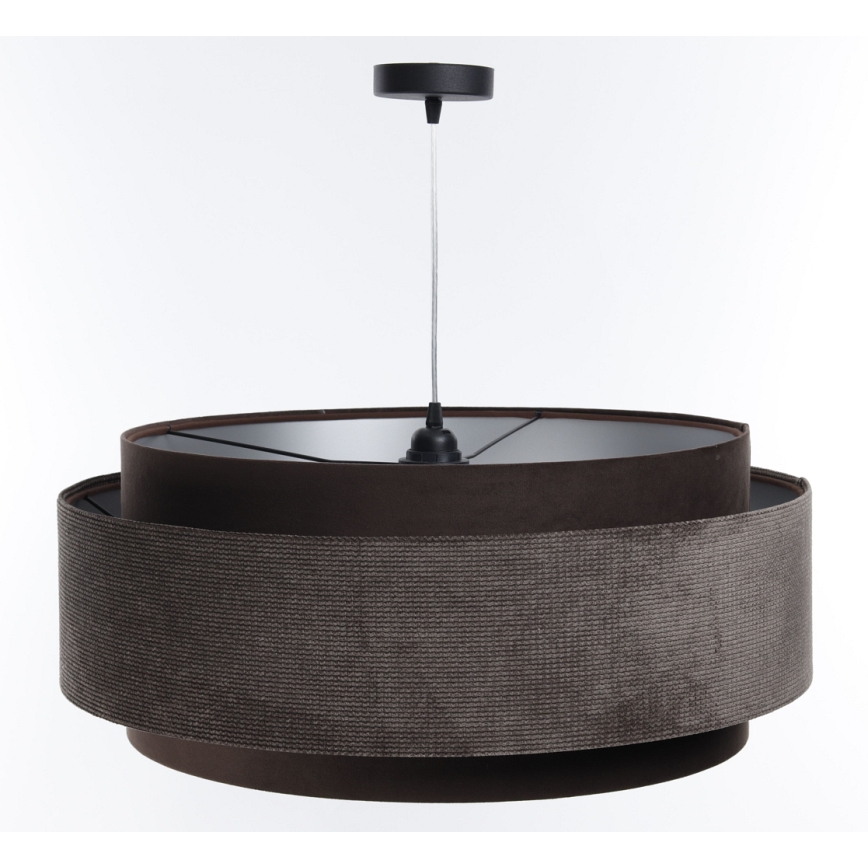 Luster na sajli DOBLO 1xE27/60W/230V pr. 60 cm smeđa/srebrna