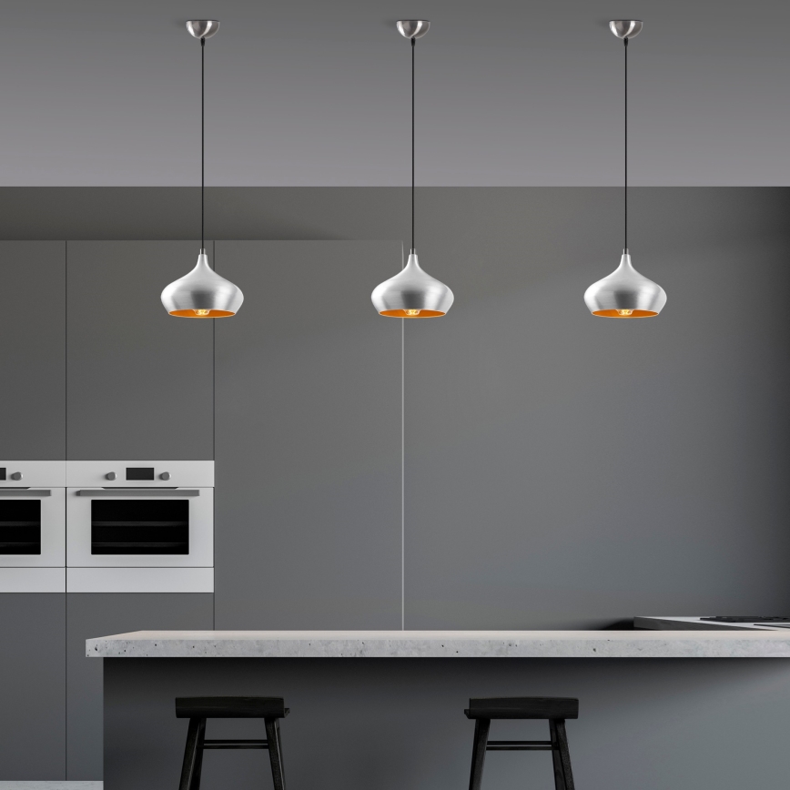 Luster na sajli DODO 1xE27/40W/230V matni krom