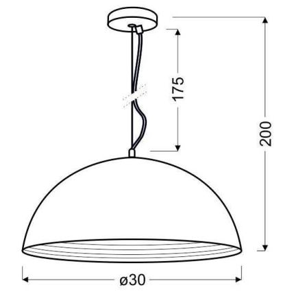 Luster na sajli DORADA 1xE27/60W/230V bakar