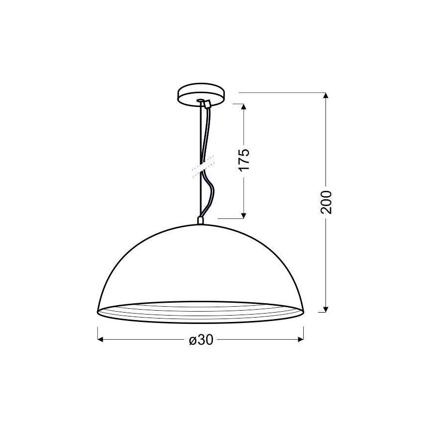 Luster na sajli DORADA 1xE27/60W/230V bakar
