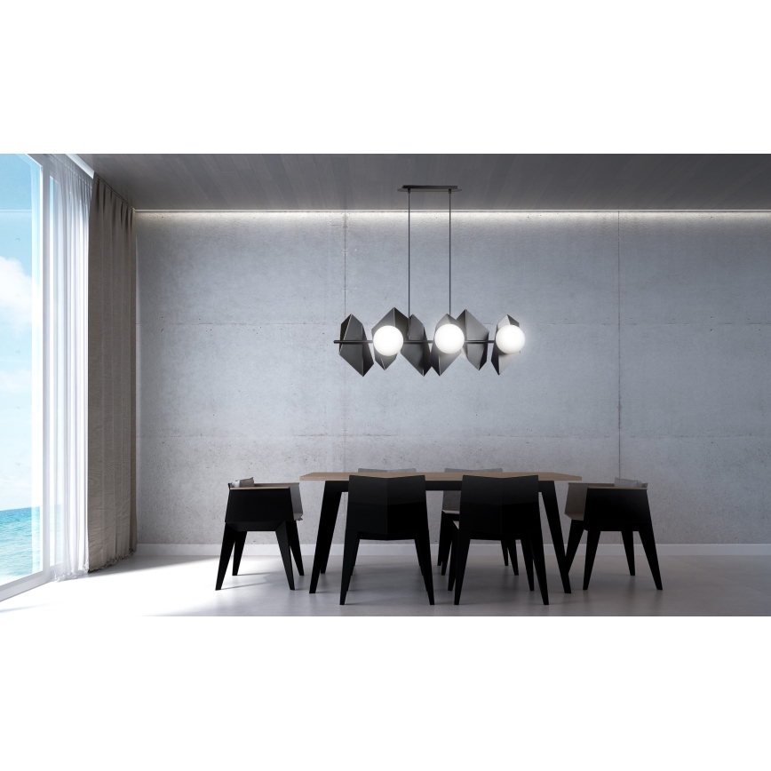 Luster na sajli DRIFTON 6xE14/10W/230V crna