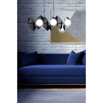 Luster na sajli DRIFTON 6xE14/10W/230V crna