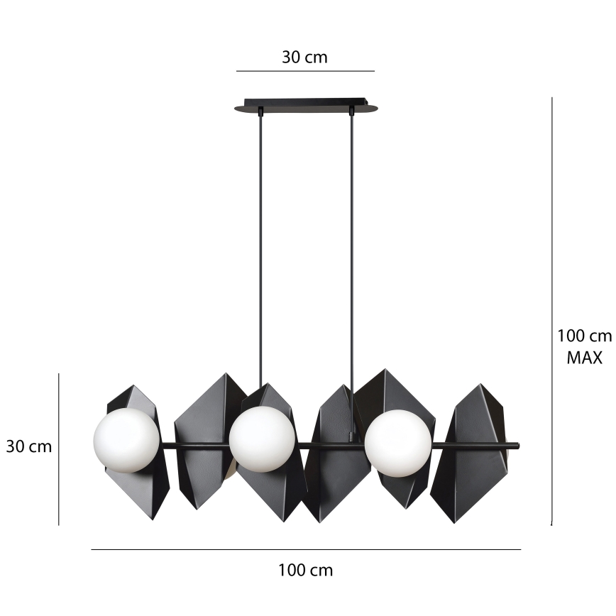 Luster na sajli DRIFTON 6xE14/10W/230V crna