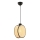 Luster na sajli DRUM 1xE27/60W/230V bež/crna