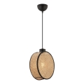 Luster na sajli DRUM 1xE27/60W/230V smeđa/crna