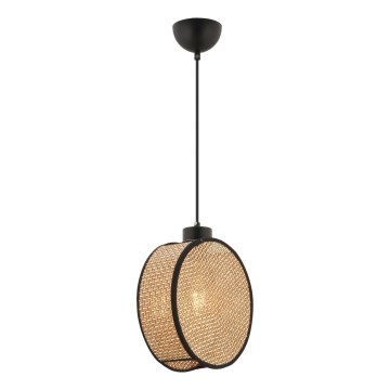 Luster na sajli DRUM 1xE27/60W/230V smeđa/crna