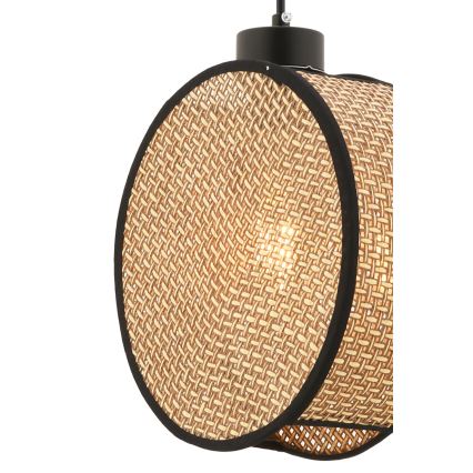 Luster na sajli DRUM 1xE27/60W/230V smeđa/crna