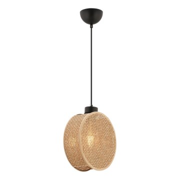 Luster na sajli DRUM 1xE27/60W/230V smeđi