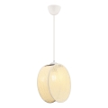 Luster na sajli DRUM 1xE27/60W/230V u krem boji