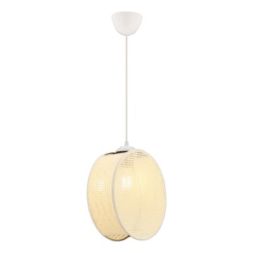 Luster na sajli DRUM 1xE27/60W/230V u krem boji