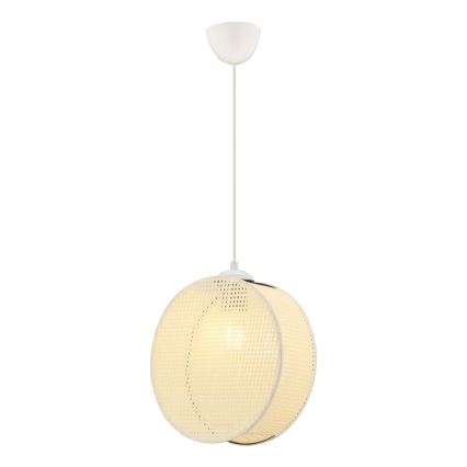 Luster na sajli DRUM 1xE27/60W/230V u krem boji