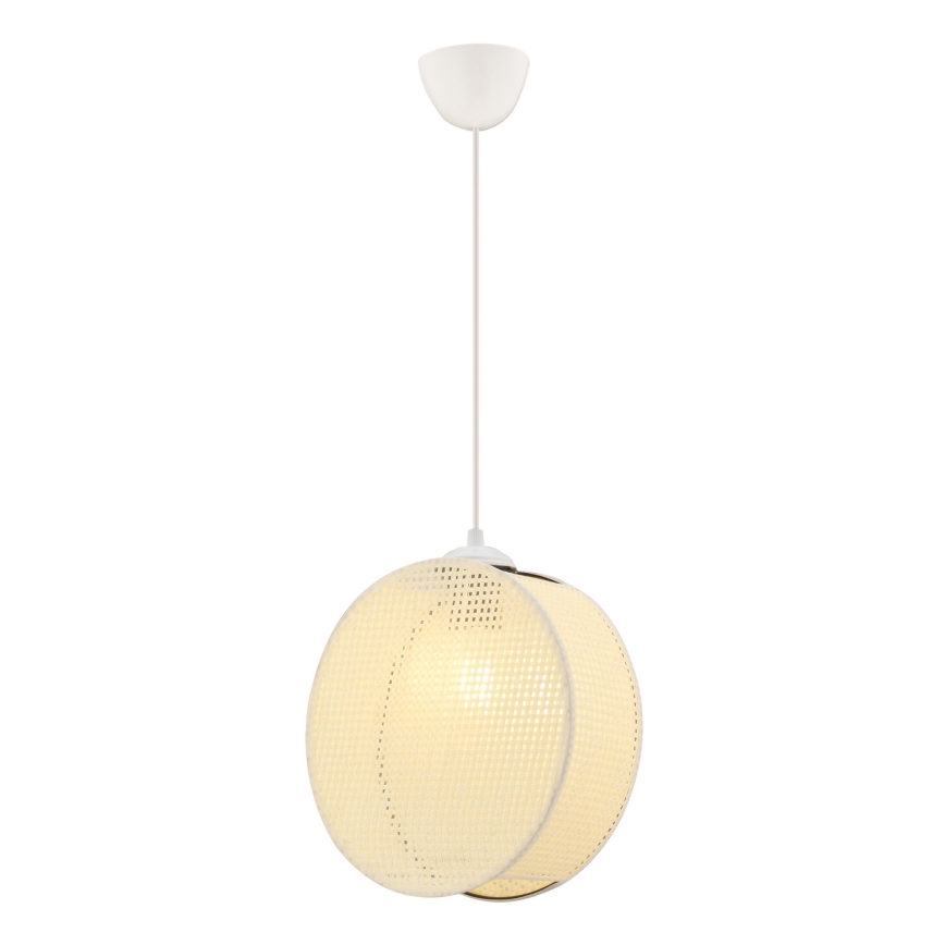 Luster na sajli DRUM 1xE27/60W/230V u krem boji