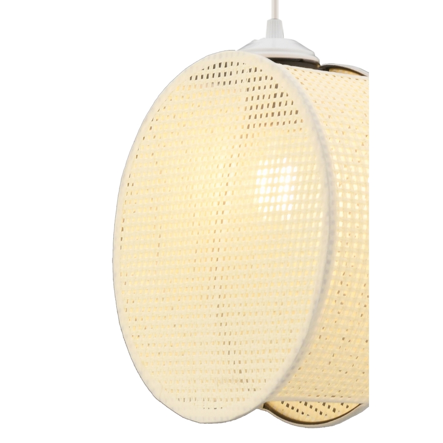 Luster na sajli DRUM 1xE27/60W/230V u krem boji