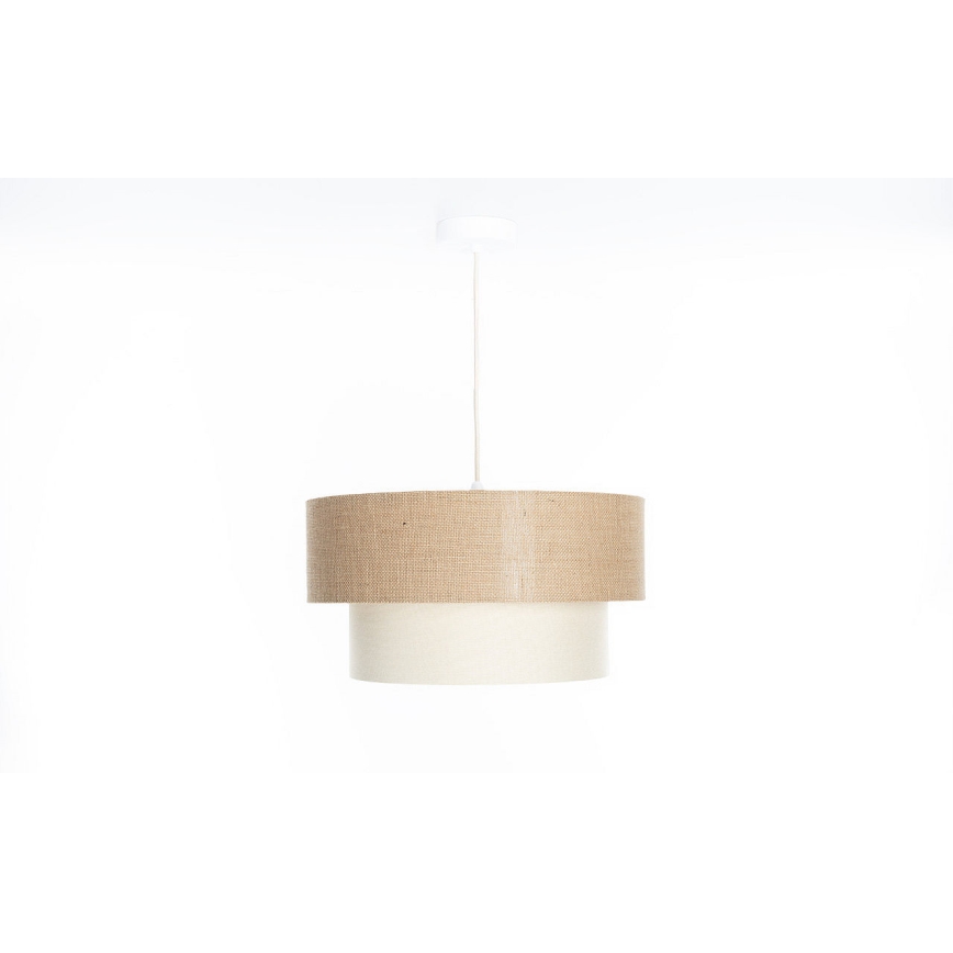 Luster na sajli DUO 1xE27/60W/230V Ø 40 cm bež/krem
