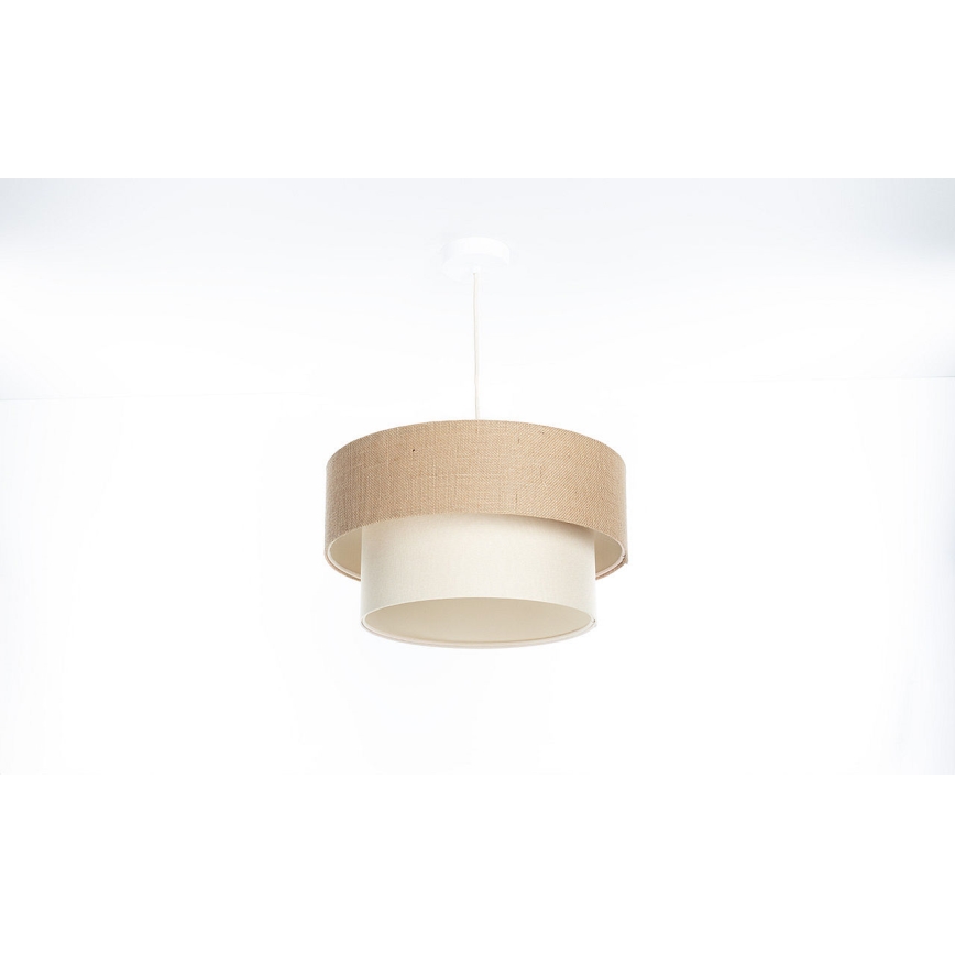 Luster na sajli DUO 1xE27/60W/230V Ø 40 cm bež/krem