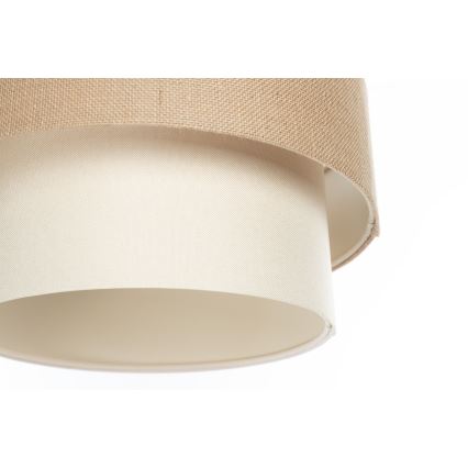 Luster na sajli DUO 1xE27/60W/230V Ø 40 cm bež/krem