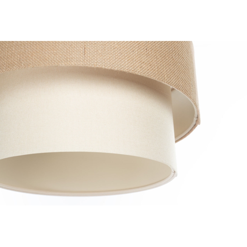 Luster na sajli DUO 1xE27/60W/230V Ø 40 cm bež/krem