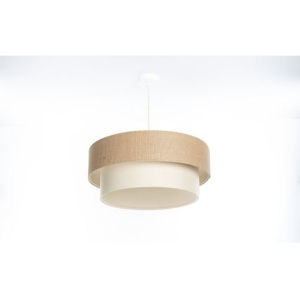 Luster na sajli DUO 1xE27/60W/230V Ø 50 cm bež/krem