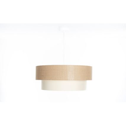 Luster na sajli DUO 1xE27/60W/230V Ø 50 cm bež/krem