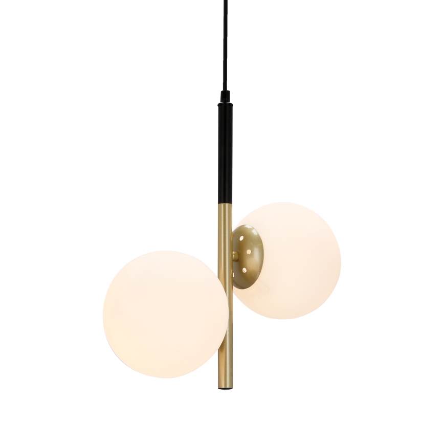 Luster na sajli DUO 2xE14/40W/230V zlatna/crna