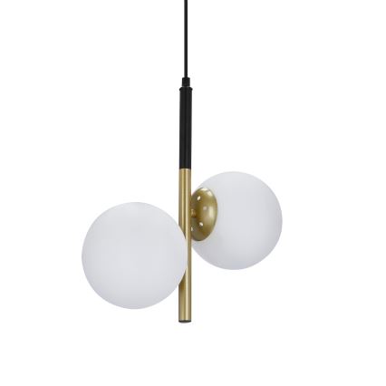 Luster na sajli DUO 2xE14/40W/230V zlatna/crna