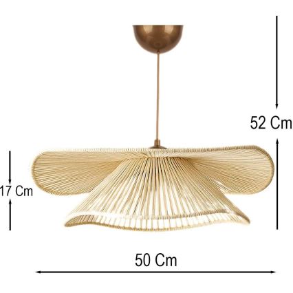 Luster na sajli DUVELA 1xE27/40W/230V bež