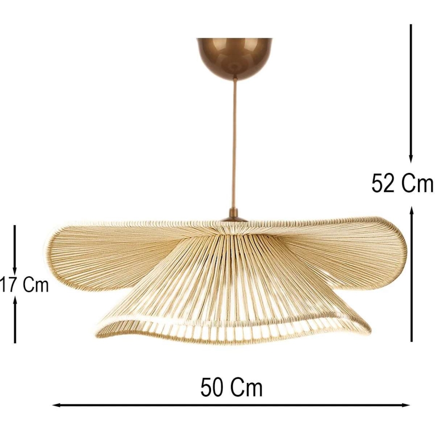 Luster na sajli DUVELA 1xE27/40W/230V bež