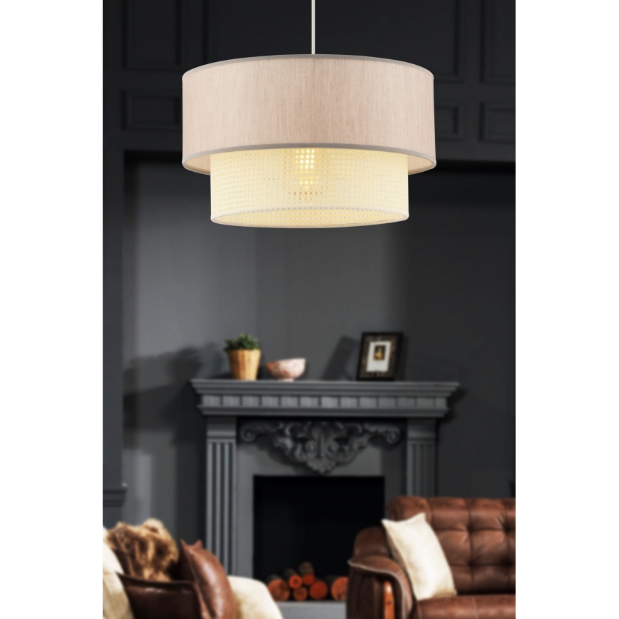 Luster na sajli ECHO 1xE27/60W/230V bež/krem