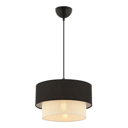 Luster na sajli ECHO 1xE27/60W/230V crna/krem