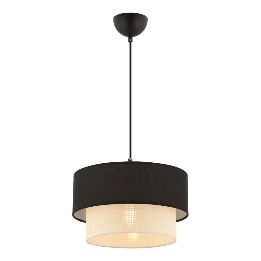 Luster na sajli ECHO 1xE27/60W/230V crna/krem