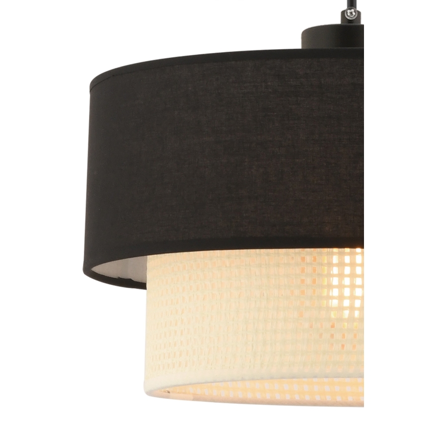 Luster na sajli ECHO 1xE27/60W/230V crna/krem