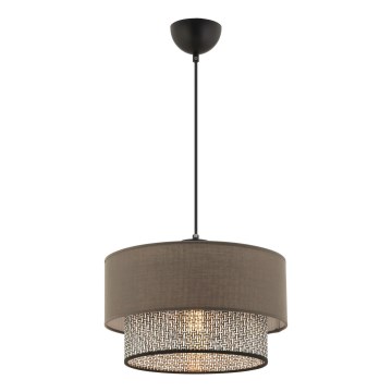 Luster na sajli ECHO 1xE27/60W/230V smeđa/siva