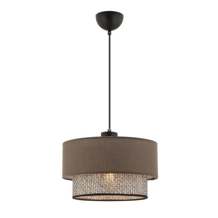 Luster na sajli ECHO 1xE27/60W/230V smeđa/siva