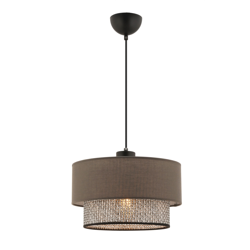 Luster na sajli ECHO 1xE27/60W/230V smeđa/siva