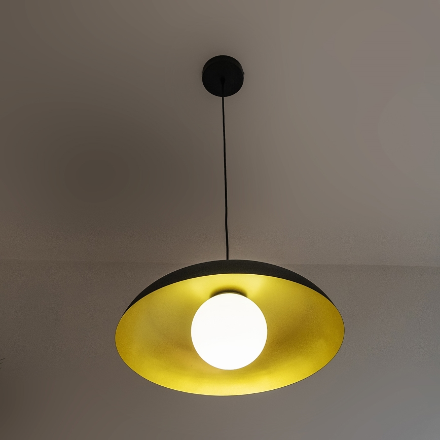 Luster na sajli ECLIPSE 1xE27/15W/230V crna/zlatna