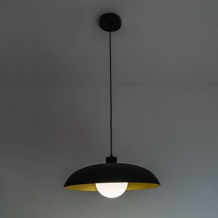 Luster na sajli ECLIPSE 1xE27/15W/230V crna/zlatna