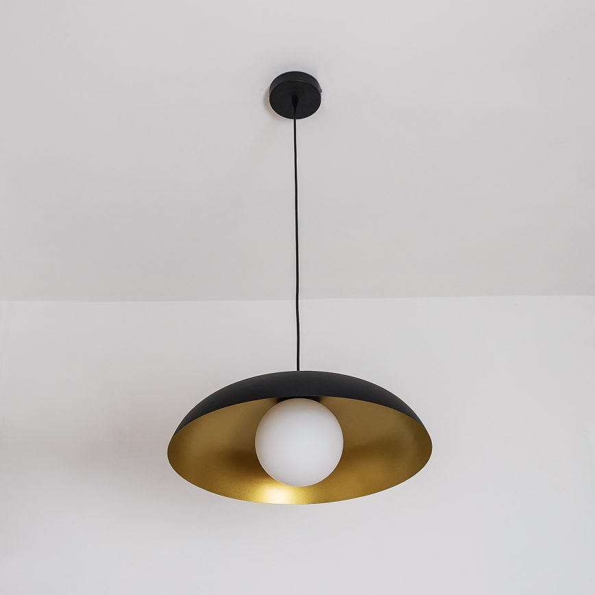 Luster na sajli ECLIPSE 1xE27/15W/230V crna/zlatna