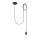 Luster na sajli EDISON 1 1xE27/60W/230V pauk crna