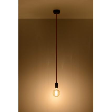 Luster na sajli EDISON 1xE27/60W/230V crna