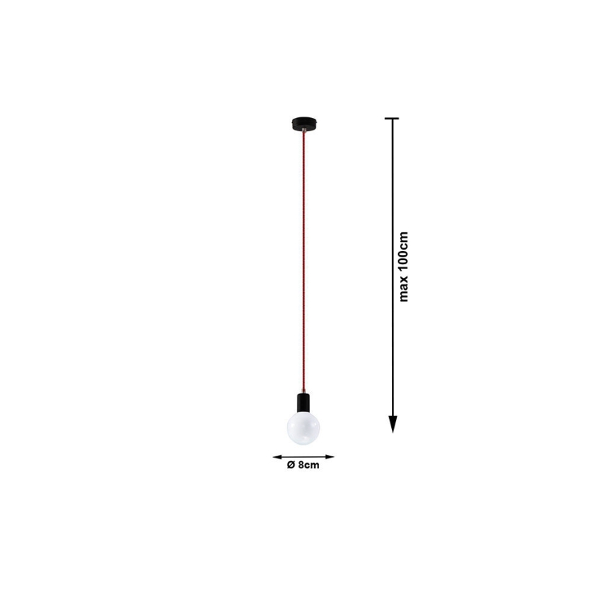 Luster na sajli EDISON 1xE27/60W/230V