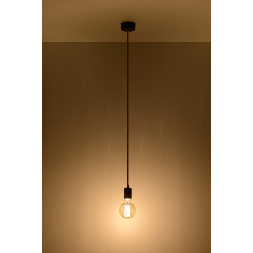 Luster na sajli EDISON 1xE27/60W/230V narančasta