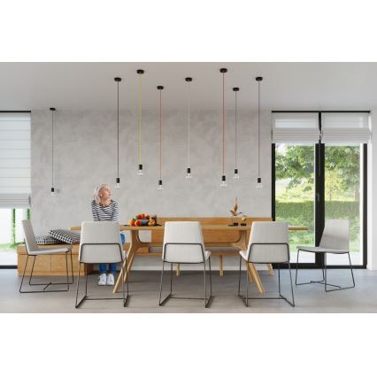 Luster na sajli EDISON 1xE27/60W/230V narančasta