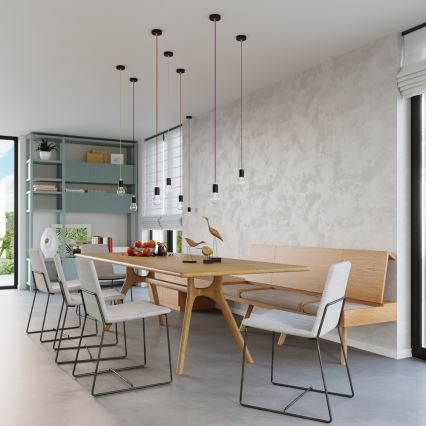 Luster na sajli EDISON 1xE27/60W/230V narančasta