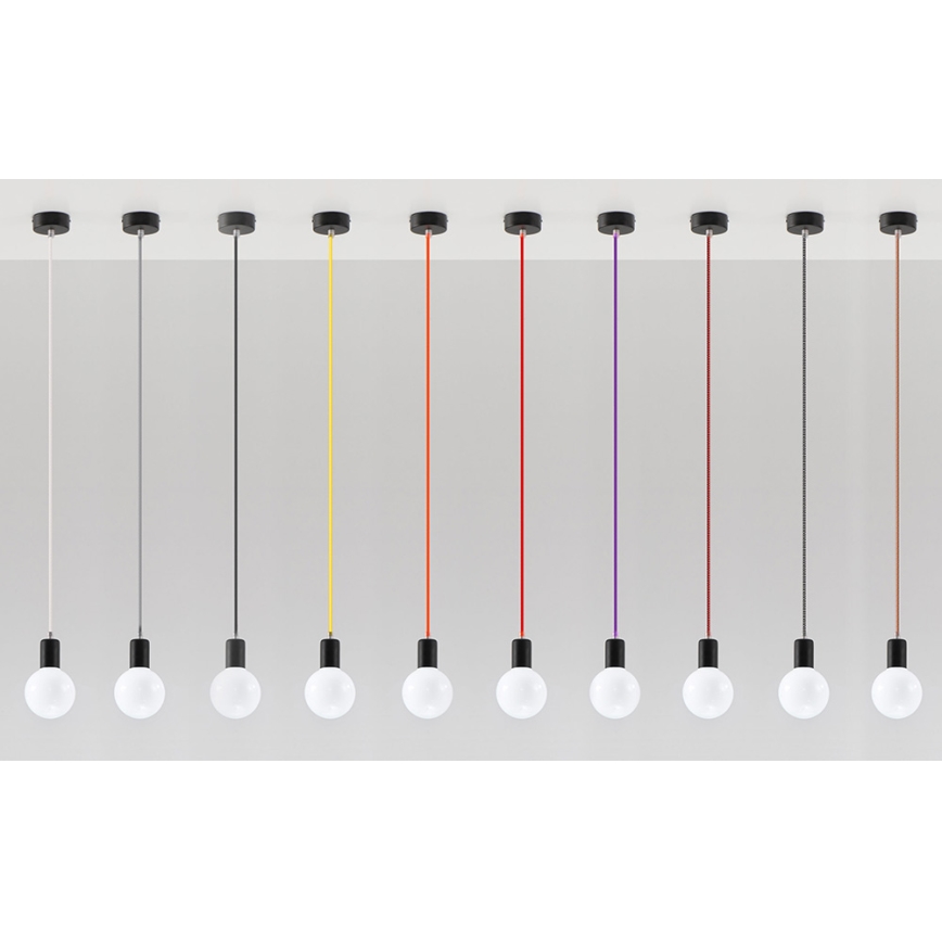 Luster na sajli EDISON 1xE27/60W/230V narančasta