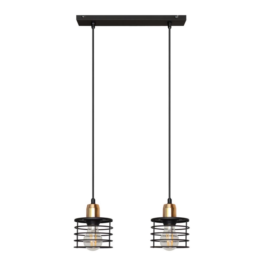 Luster na sajli EDISON 2xE27/15W/230V